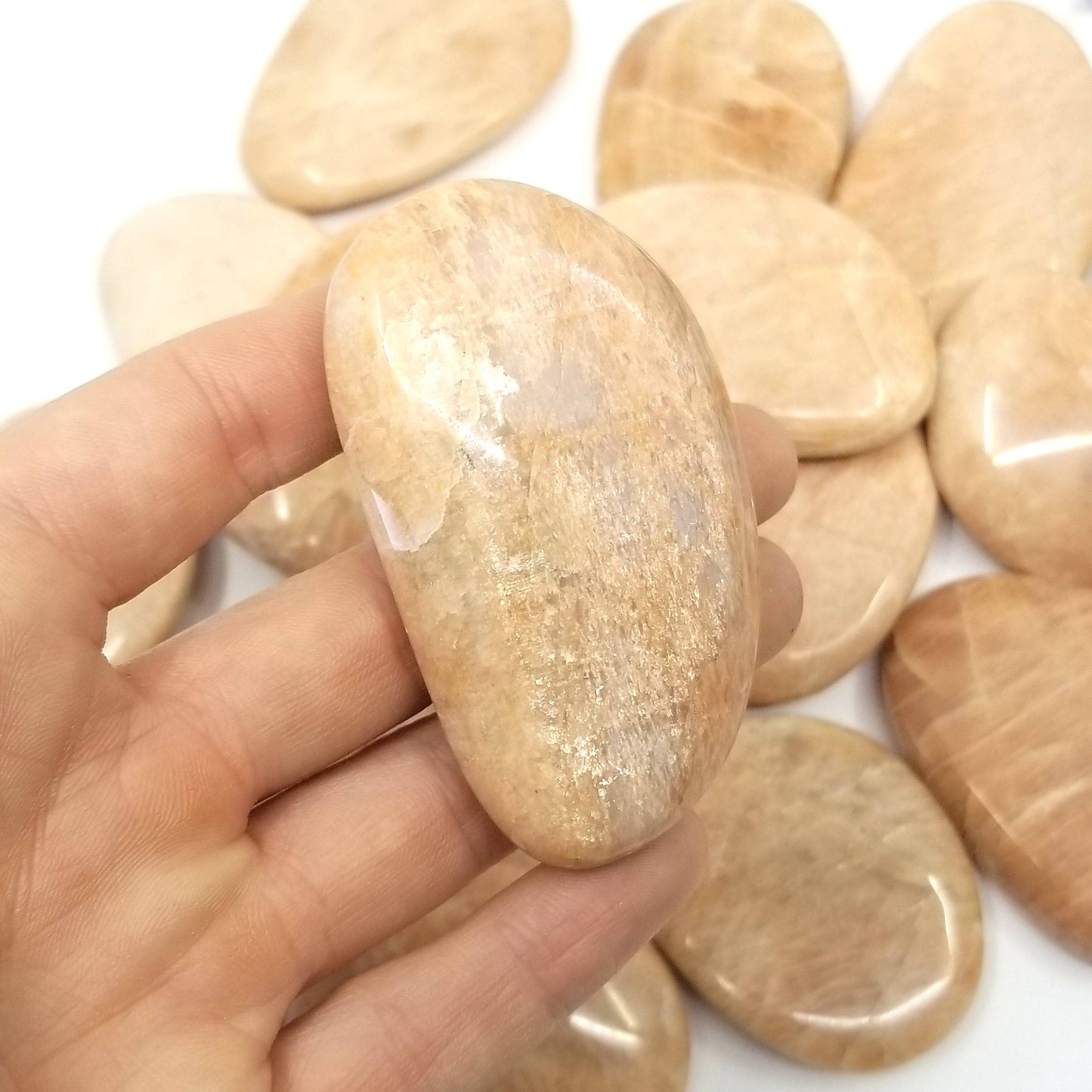 Peach Moonstone Palmstone - Funky Stuff