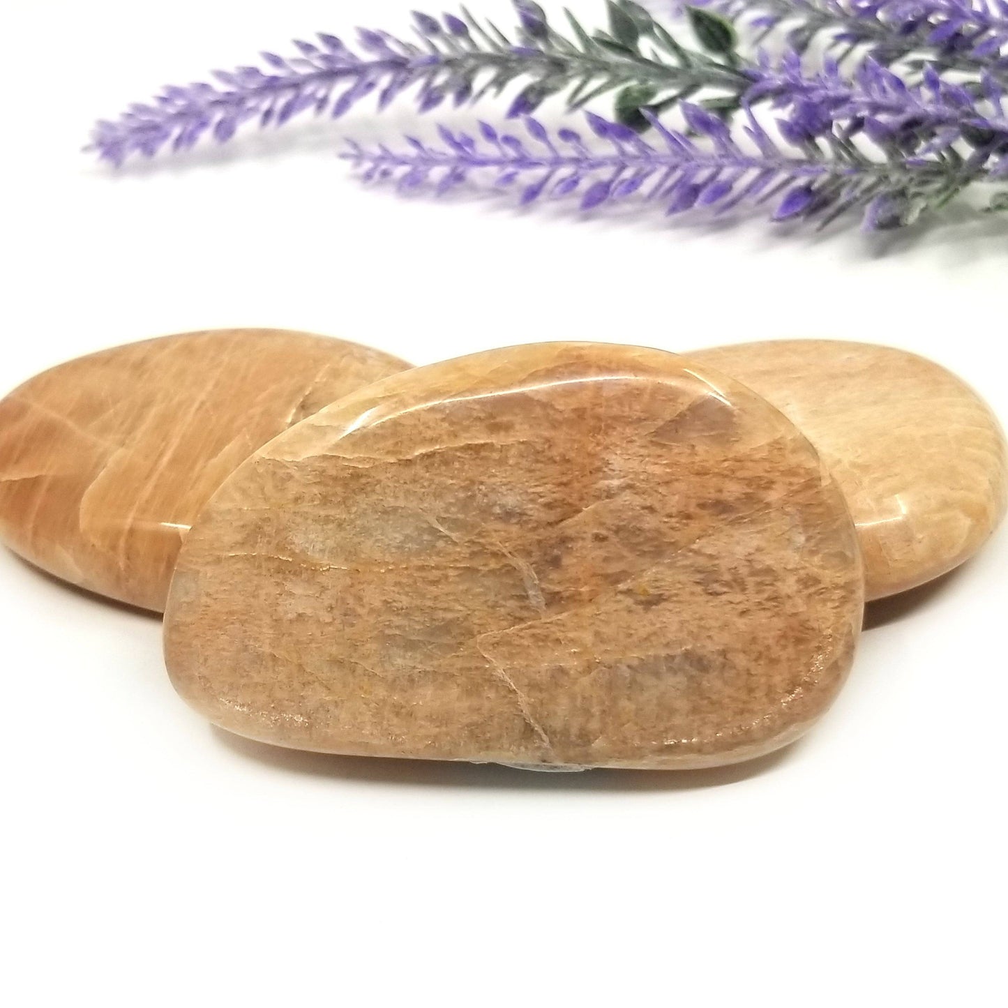 Peach Moonstone Palmstone - Funky Stuff