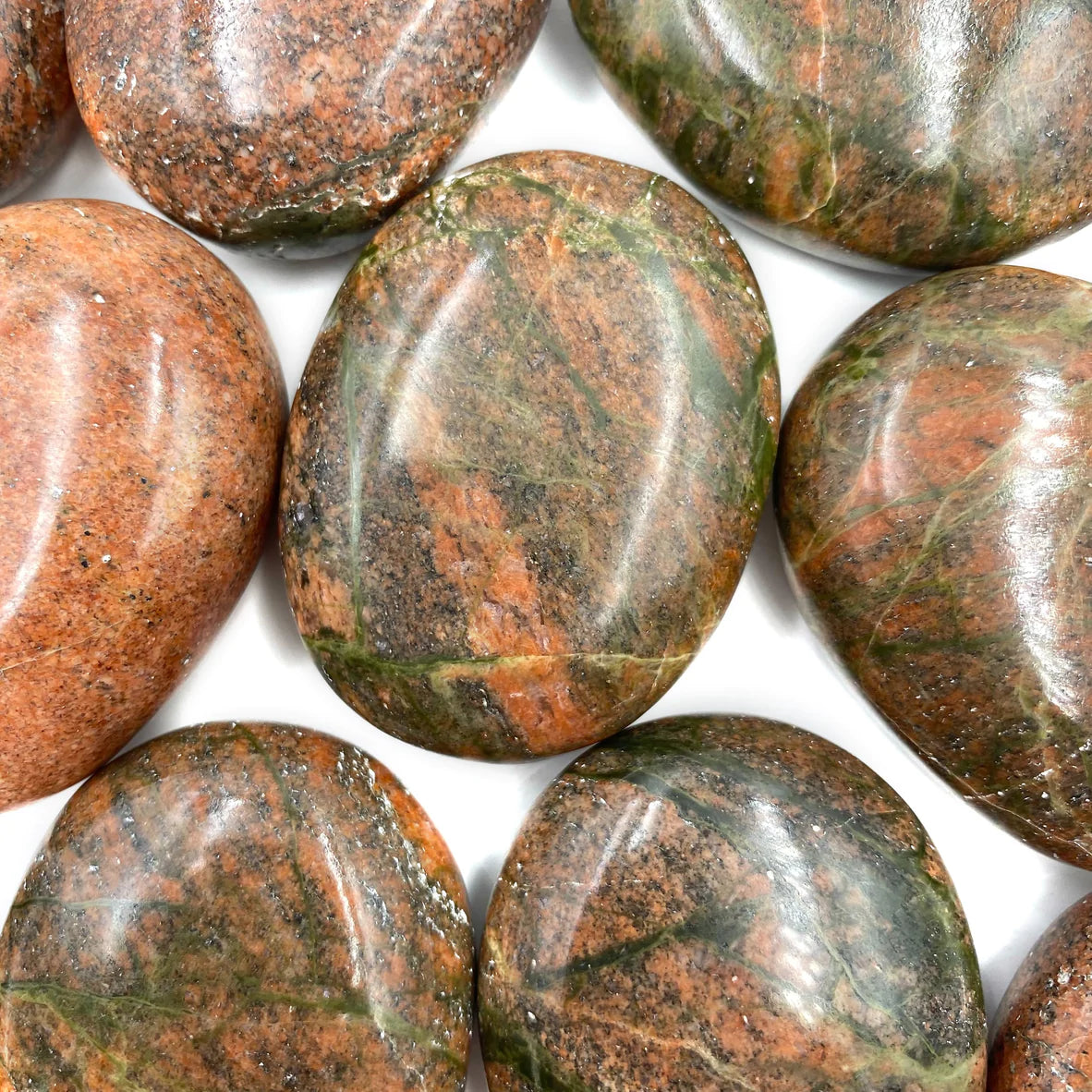 Unakite Palmstones 1 kg